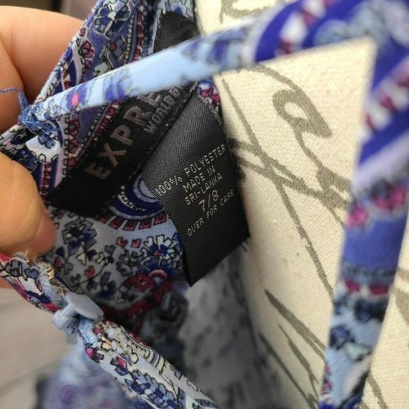 Express Paisley Midi Dress -8 - Picture 2 of 3